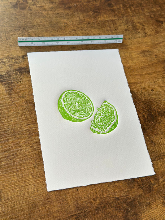 Lime - Original Handmade Linocut Print