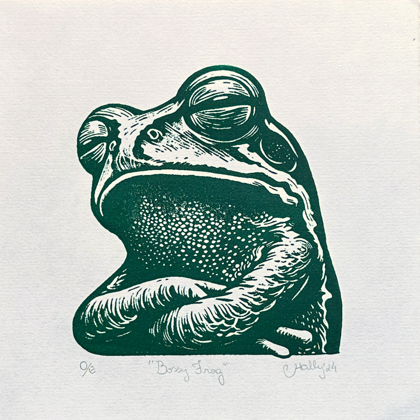 A green frog with its arms crossed and a sassy expression on its face. A perfect representation of moodiness—whether bossy, judgy, or just sassy.