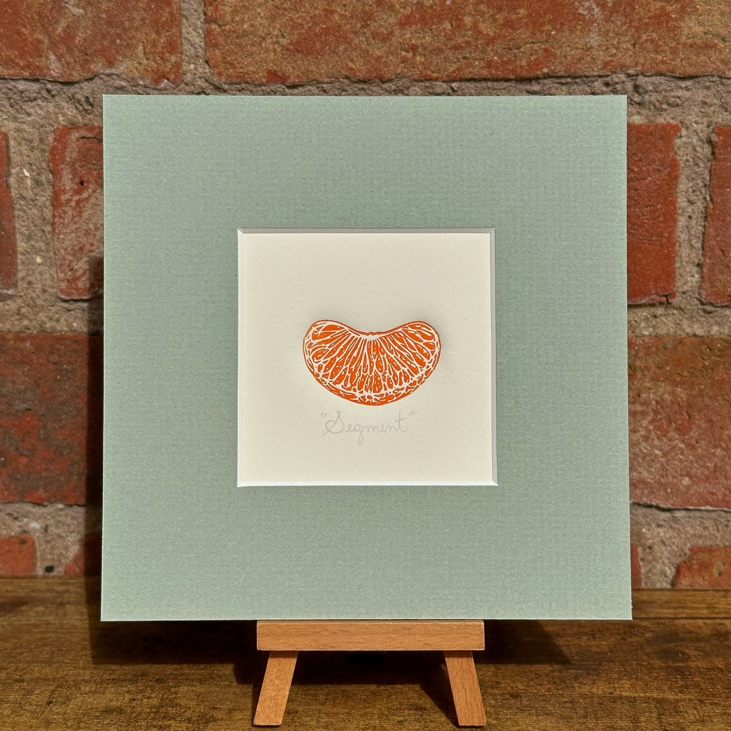 Segment (Mini Mounted Print) - Original Handmade Linocut Print
