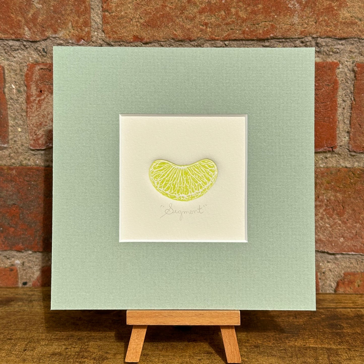 Segment (Mini Mounted Print) - Original Handmade Linocut Print