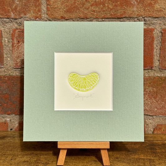 Segment (Mini Mounted Print) - Original Handmade Linocut Print