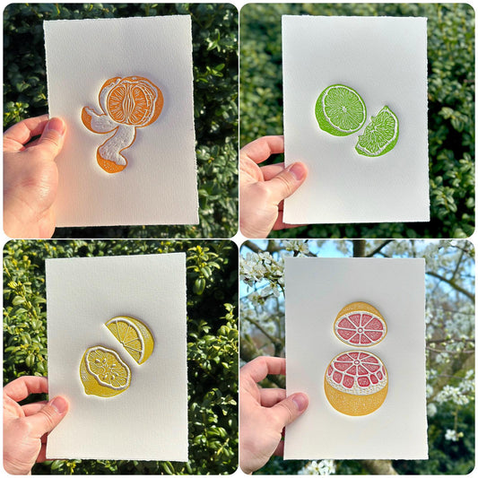 Citrus Bundle (Linocut Prints)