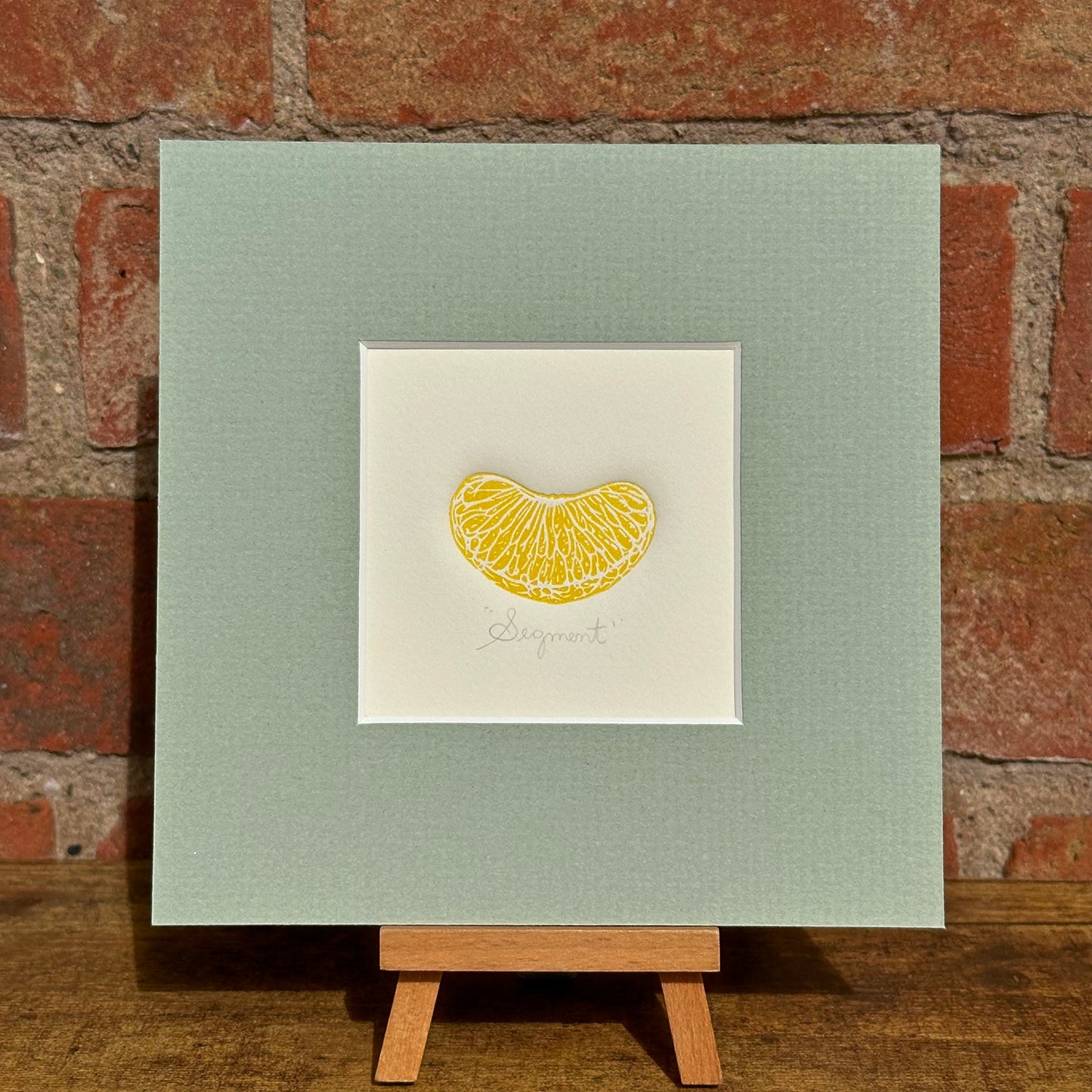 Segment (Mini Mounted Print) - Original Handmade Linocut Print