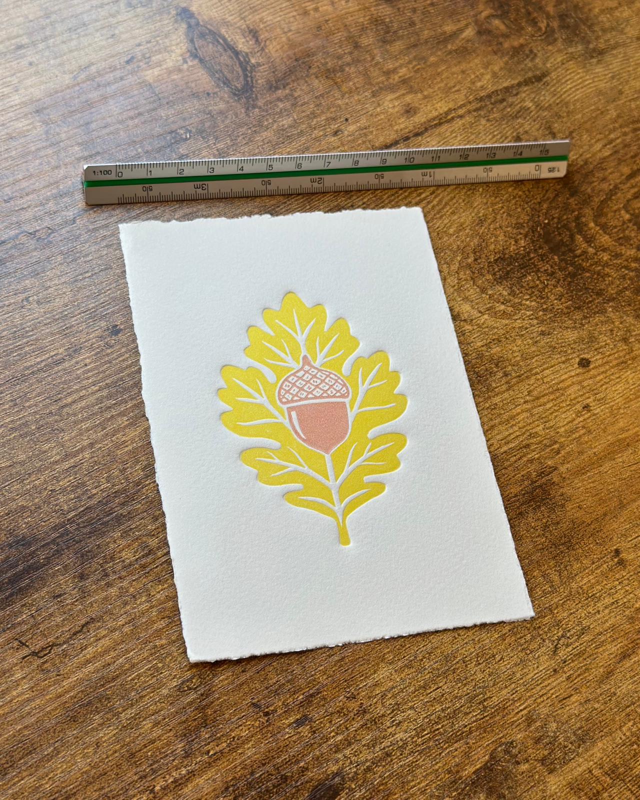 Acorn - Original Handmade Print