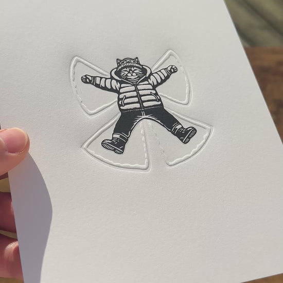 video showing our snow angel cat print 